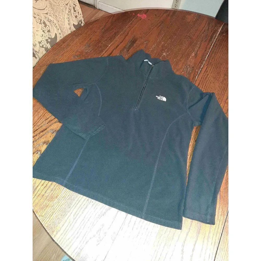 Girls XL North Face 1/4 Zip Black Pullover TKA100